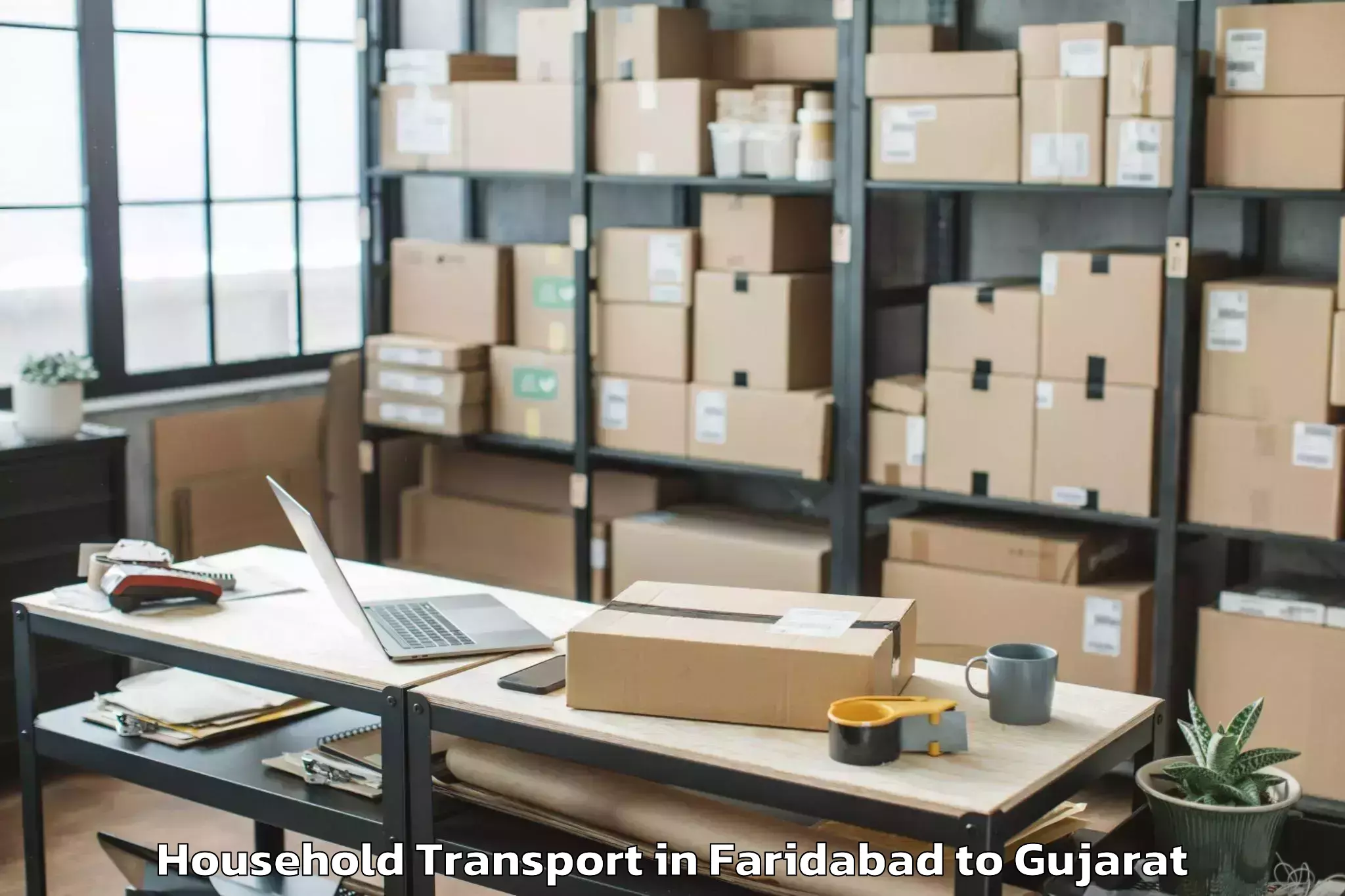 Affordable Faridabad to Abrama Household Transport